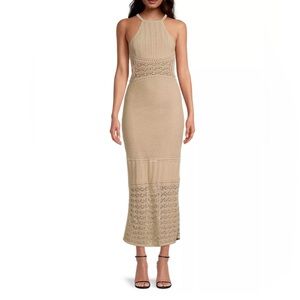 Significant Other Abby Bow Crochet Maxi dress, size 8